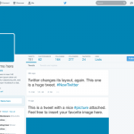 Интерфейс микроблога Twitter