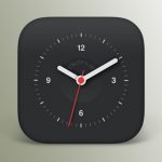 Макет иконки часов в стиле ios