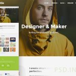 Макет flat сайта для портфолио