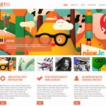 Макет с броским дизайном для личного сайта