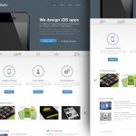 Макет шаблона сайта для мобильного приложения