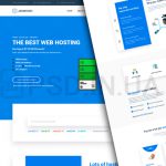 Макет сайта облачной хостинг компании