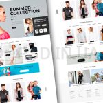 Макет psd для сайта ресторана Простой и легкий макет для интернет-магазина одежды