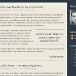 Макет блога темно-серого цвета