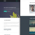 Скромный макет Landing Page в светлых тонах