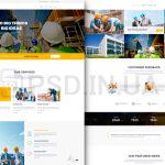 Современный макет для сайта строительной компании