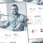 Светлый макет сайта для портфолио