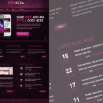 Темный макет сайта для портфолио и блога