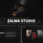 Темный параллакс макет сайта для портфолио