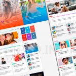 Яркий новостной psd макет